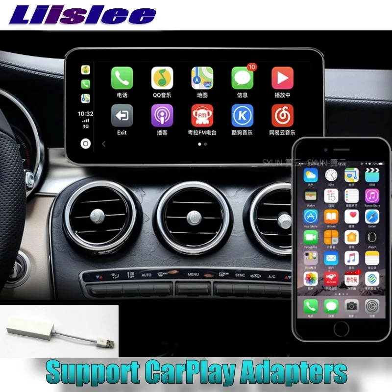 LiisLee для Android NAVI GPS CarPlay адаптер USB Link экрана двойное управление водителя