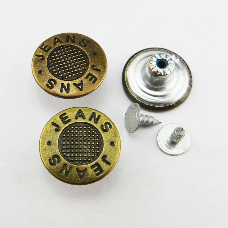 50 шт. 17 мм смешанные металлические джинсы кнопка Швейные аксессуары для одежды украшения одежды Кнопка JMB-079 - Цвет: 24