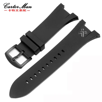 

New High quality Rubber watchband special for AX1803 AX1802 AX1040 men watch strap Silicone black bracelet