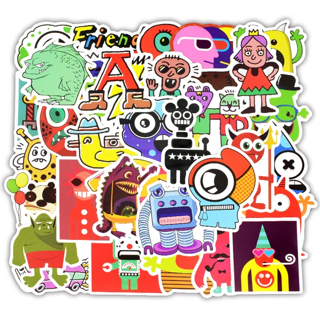 50PCS Robot Stickers Baby Shower Kids Sticker Waterproof Stickers for  Skateboard Suitcase Laptop Kids Decals Toys - AliExpress