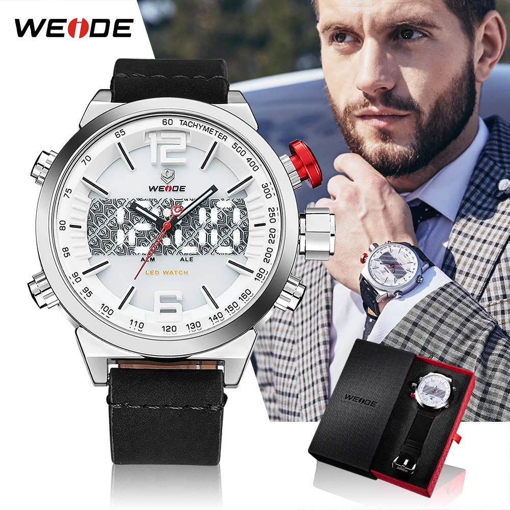 

WEIDE Casual Model Digital Multiple Time Zone Alarm Military Chronograph Auto Date LED Display Quartz watch Relogio Masculino