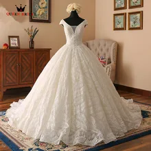 Custom Made vestido de Baile Fofo Rendas Beading Elegante Formal Longo de Noiva Vestidos De Noiva Fotos Reais Vestidos De Noiva EW30