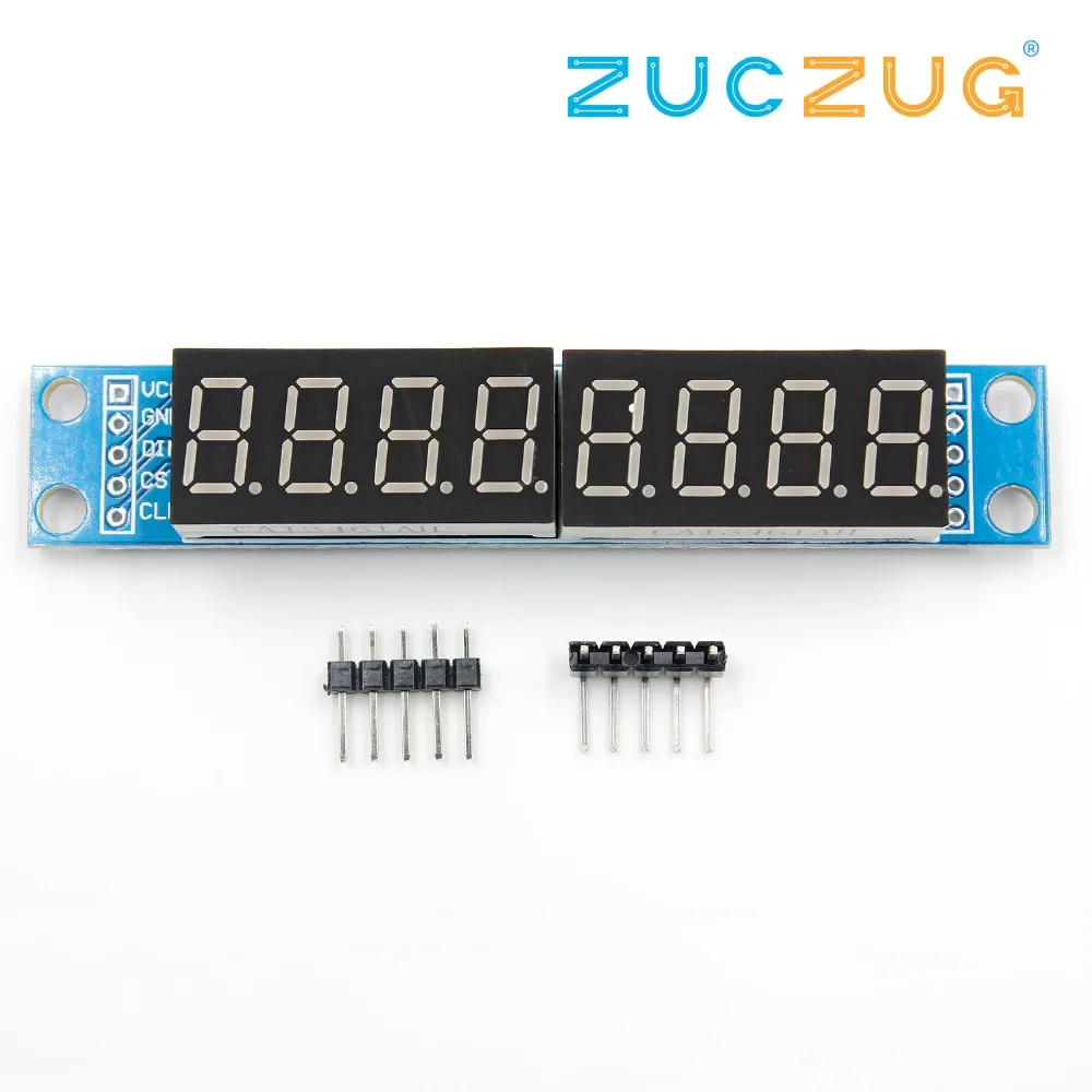 

youe shone MAX7219 LED Dot Matrix 8 Digit Digital Tube Display Control Module 3.3V 5V Microcontroller Serial Driver 7-segment