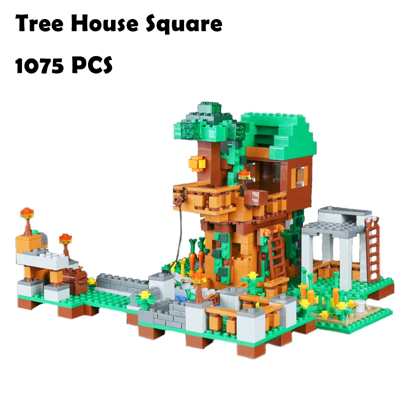 

Model Building Blocks toys Minecraft 18031 1075pcs Tree House Square compatible with lego My World toys & hobbies for Children