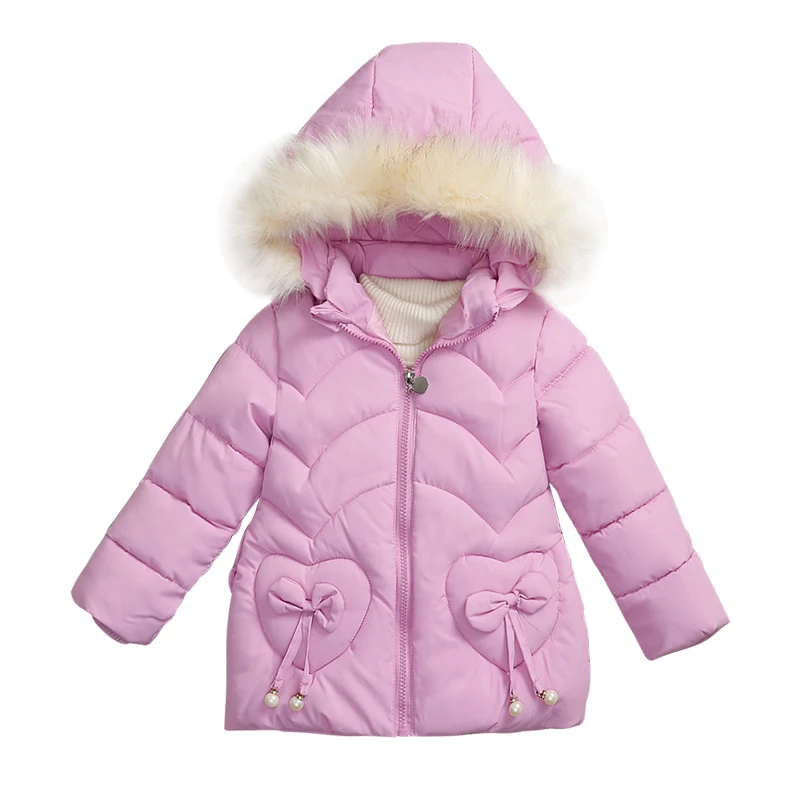 

2018 New autumn Children Long sleeve coat girl's warm Baby jacket Winter Outerwear 1-4 yrs Children Coat Baby Girls hooded