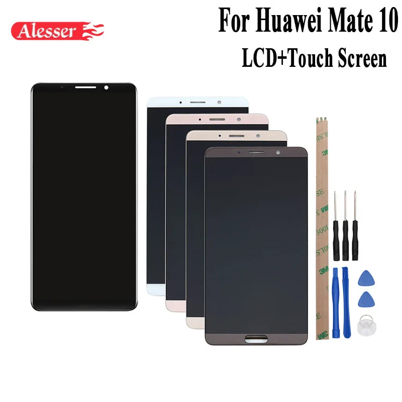 

Alesser For Huawei Mate 10 LCD Display and Touch Screen Assembly Repair Parts With Tools +Adhesive 5.9 Inch For Huawei Mate 10