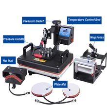 30 38CM 5 in 1 Combo Heat Press font b Printer b font Machine 2D Sublimation
