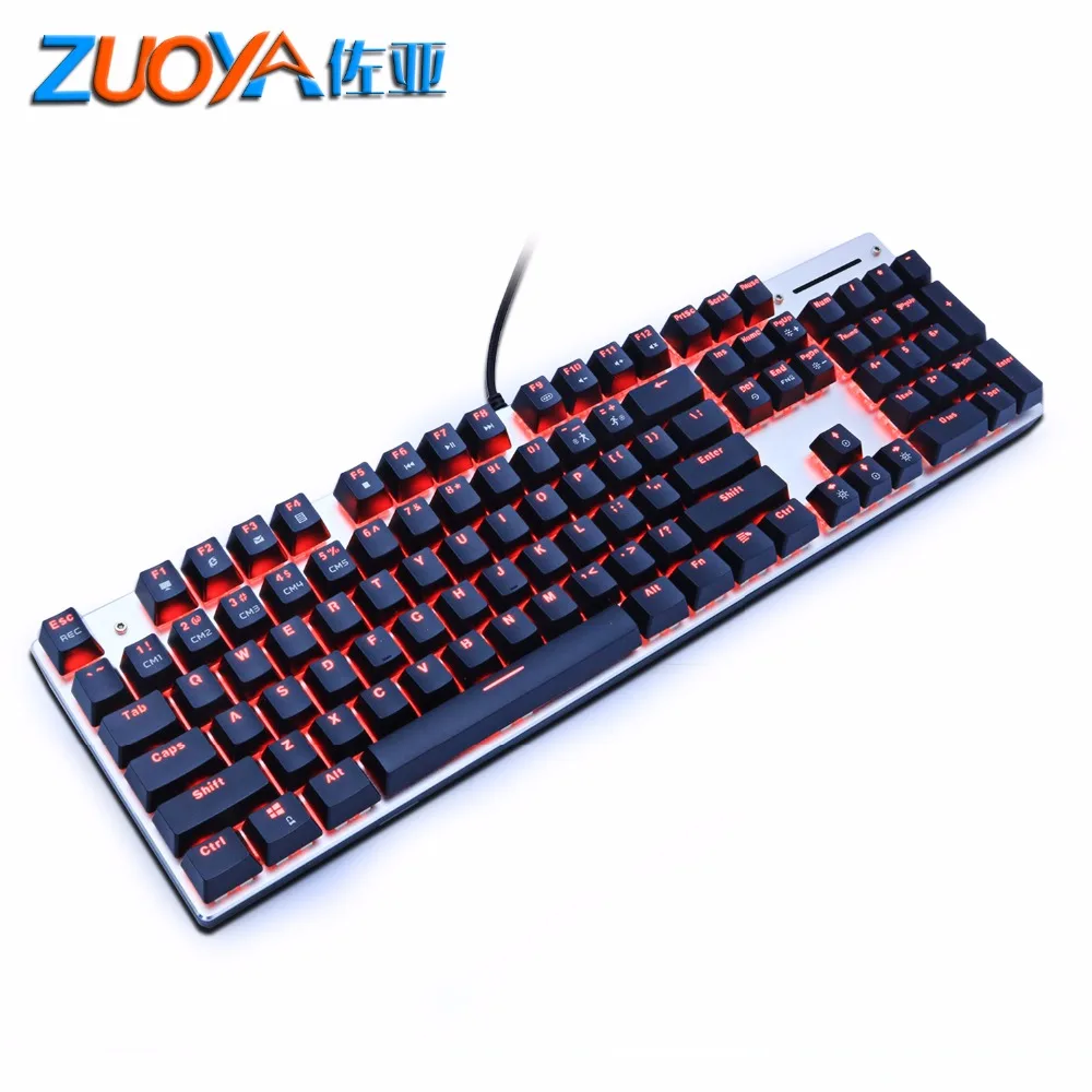 Игровая механическая клавиатура ZUOYA, синий переключатель, RGB/Mix, подсветка, клавиатуры, USB, проводная, русская/США, для геймера, ПК