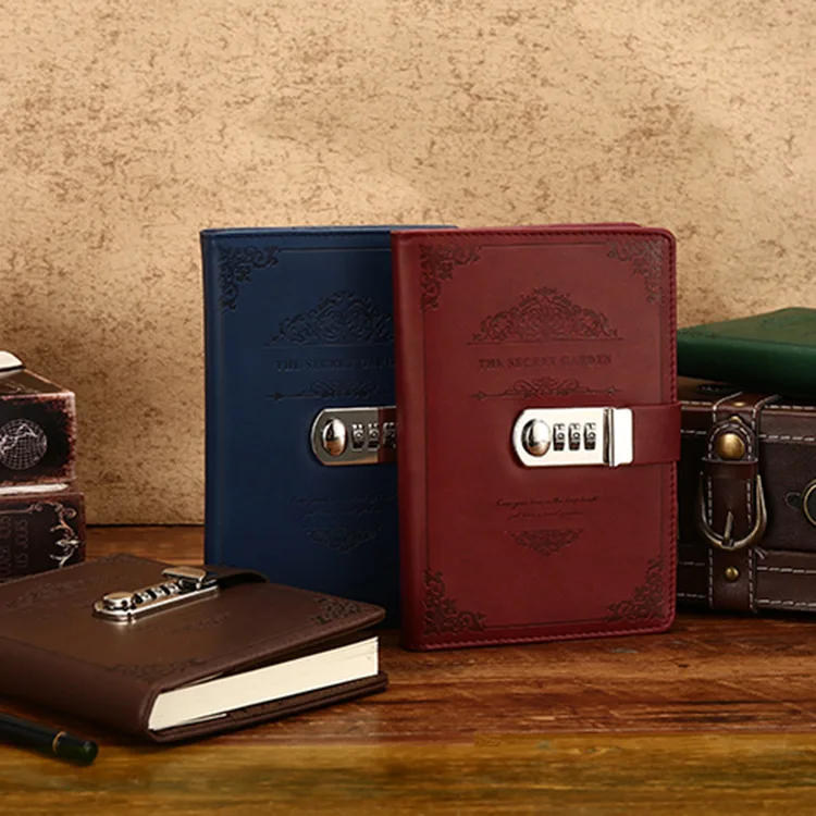 Skup 2019 Retro Vintage Notebook hasło Book Planner Office Lady ochrona prywatności biurowe