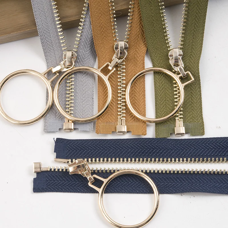 3 40cm70cm Metal Gold Zipper for Handbag Dress Open end Zippers Sewing Garment Coat Accessory