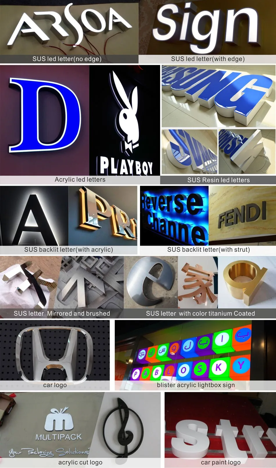 High Quality sign letters