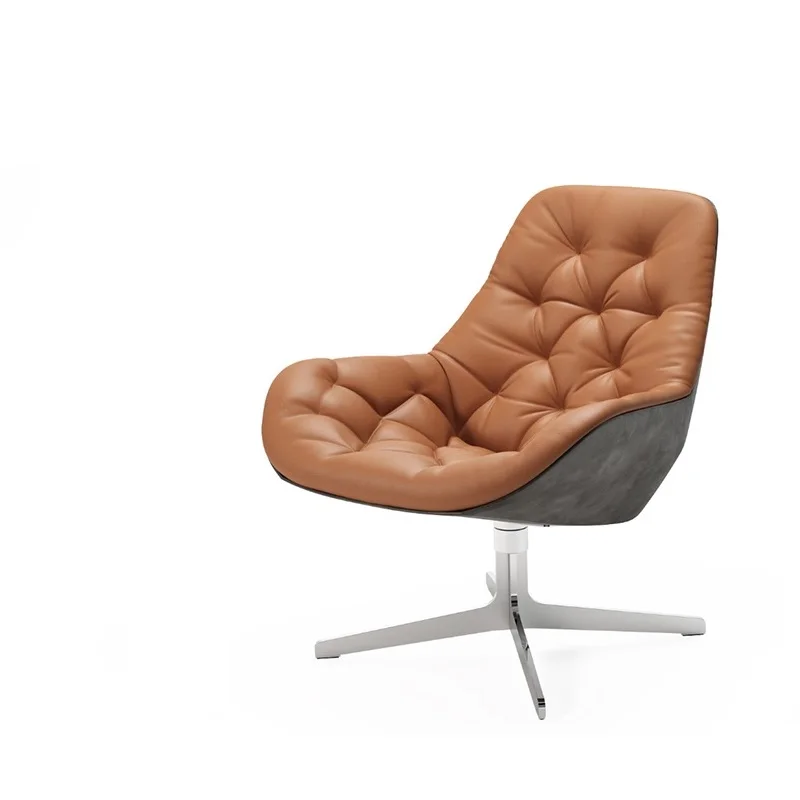 

30pcs Pack, Swivel Lounge Chair with Metal Feet / Authentic Leather Upholstery