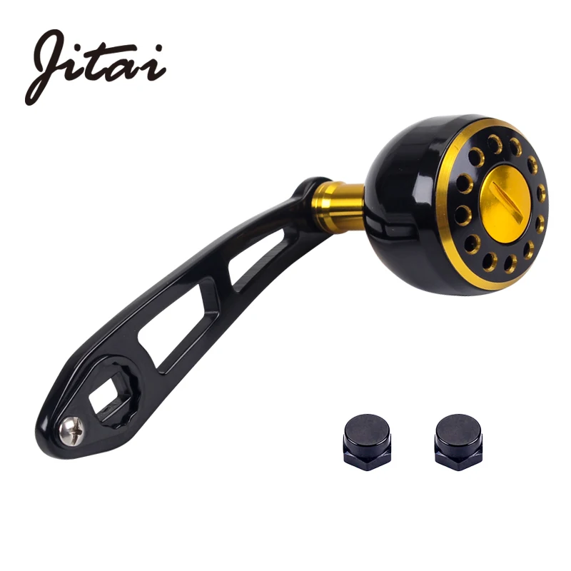 

JITAI Aluminum Alloy Single Strong Handle Fishing Reel Handle Rocker DIY Colorful Crank Nut Lock Ring Plate Small Screw Caps