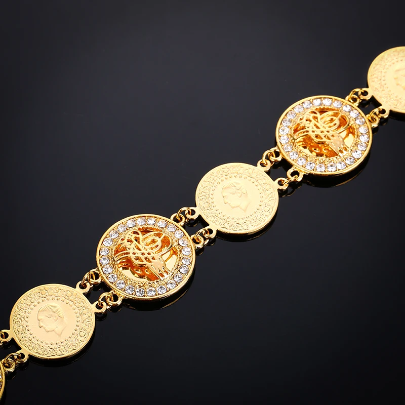 Модный исламский тотемный браслет для женщин, золотой цвет, ручная цепочка, браслет,, мусульманский арабский Ближний Восток, свадебные украшения