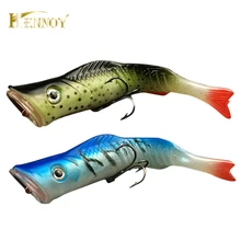 Hennoy New Soft Tail Popper Lure 11.5cm 17g Artificial Sea Fishing Poper Lure 11.5cm 17g Wobbler Isca Hard Bait Swimbait