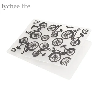 

Plastic Embossing Folder Template DIY Scrapbooking Card Making Decoration Papercraft Bike Bicycle Pattern