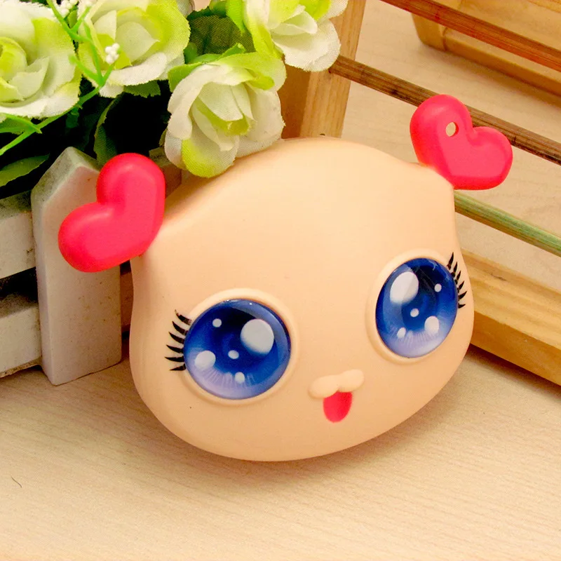 

LIUSVENTINA Present for Women Cute Big Eyes Cat Lady Contact Lens Case For Lenses Container With Mirror Box for Contact lens