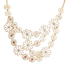 Hesiod винтажное богемное многослойное ажурное цветочное ожерелье для женщин