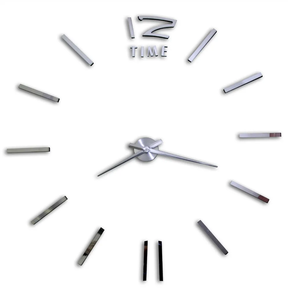 

40 pcs Home DIY decoration large quartz Acrylic mirror wall clock Safe 3D Modern design Art decorative wall stickers Watch