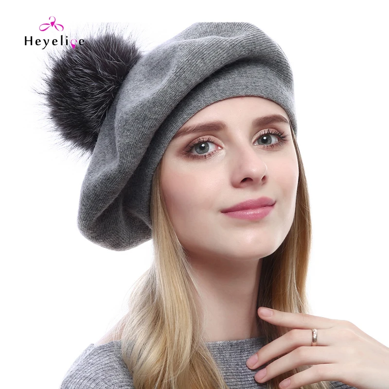 Buy High Quality Cashmere Caps Women Knitted Berets