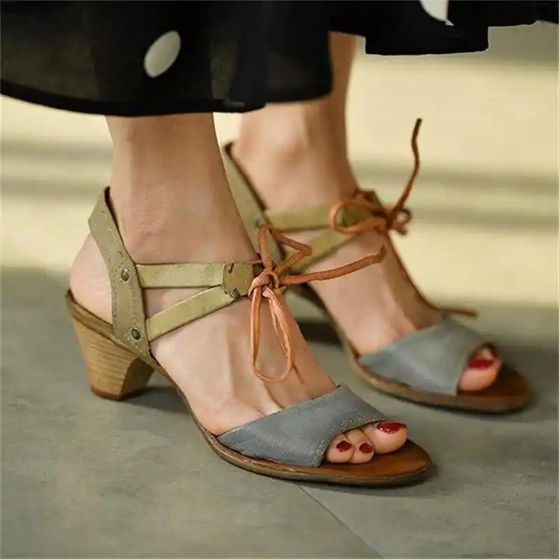 sandales talons bas