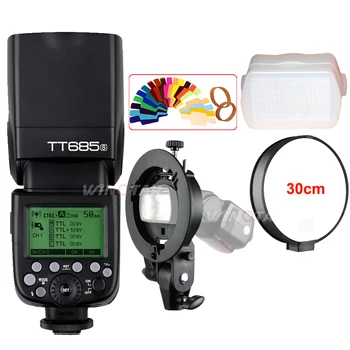 

Godox TT685 TT685S 2.4G HSS 1/8000s TTL Camera Flash + Bowens S-Type Bracket for Sony A77II A7RII A7R A99 A58 A6500 A6000 A6300