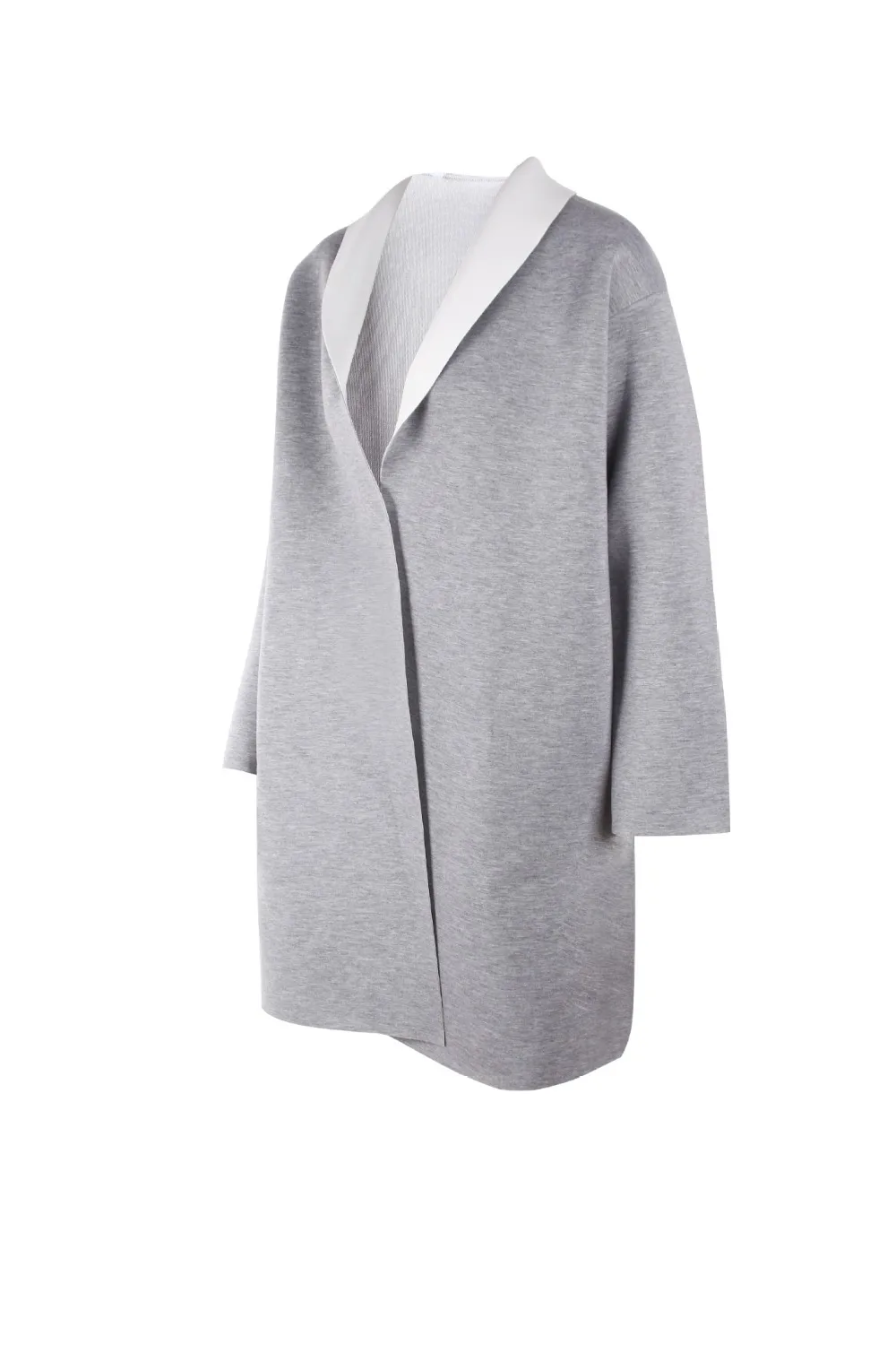 Женское необычное лоскутное длинное пальто с отложным воротником пальто кардиган для женщин осенняя новая верхняя одежда пальто