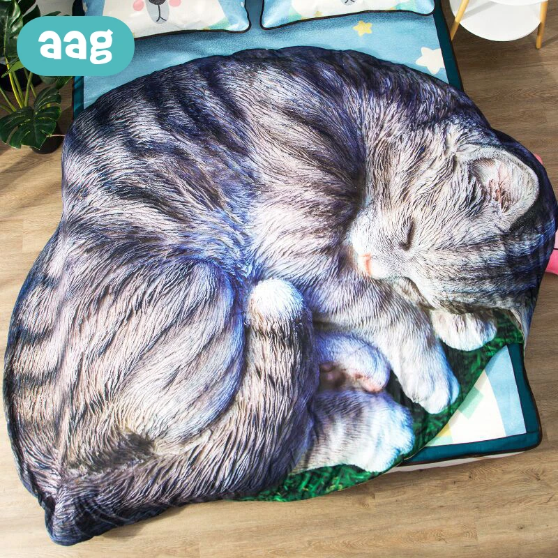 AAG детское кондиционер 3D одеяло детское животное кровать диван одеяло s одеяла имитация формы собака кошка летнее прохладное одеяло 40