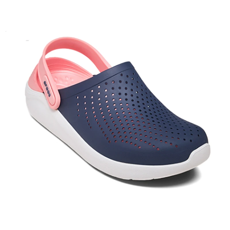 CROCS LiteRide Clog Pink White Sports Sandals for Women Outdoor Beach Sandals Girl Light Footwear Quick Dry Crocs-shoes