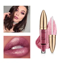 Sexy Metallic 18-Color Matte Pearly Lip Gloss Nonstick Cup Waterproof Flash Tone Lasting Makeup Lipstick Diamond Lip Gloss