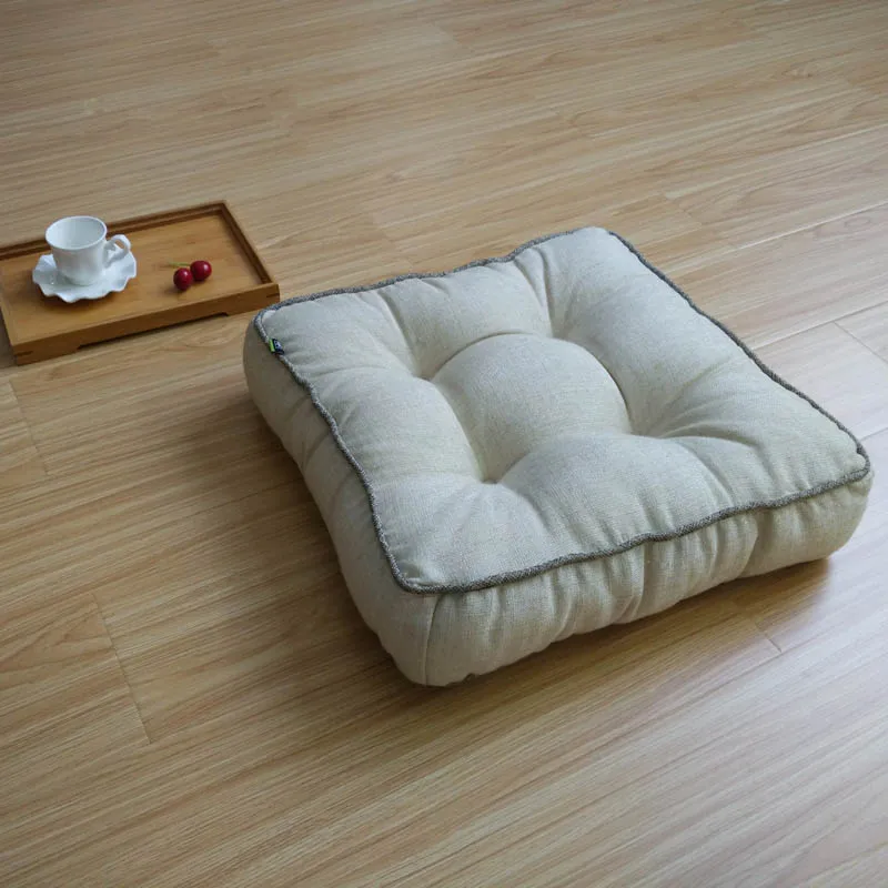 Japanese style Fabric Seat Cushions Thickened Tatami Futon Square Back