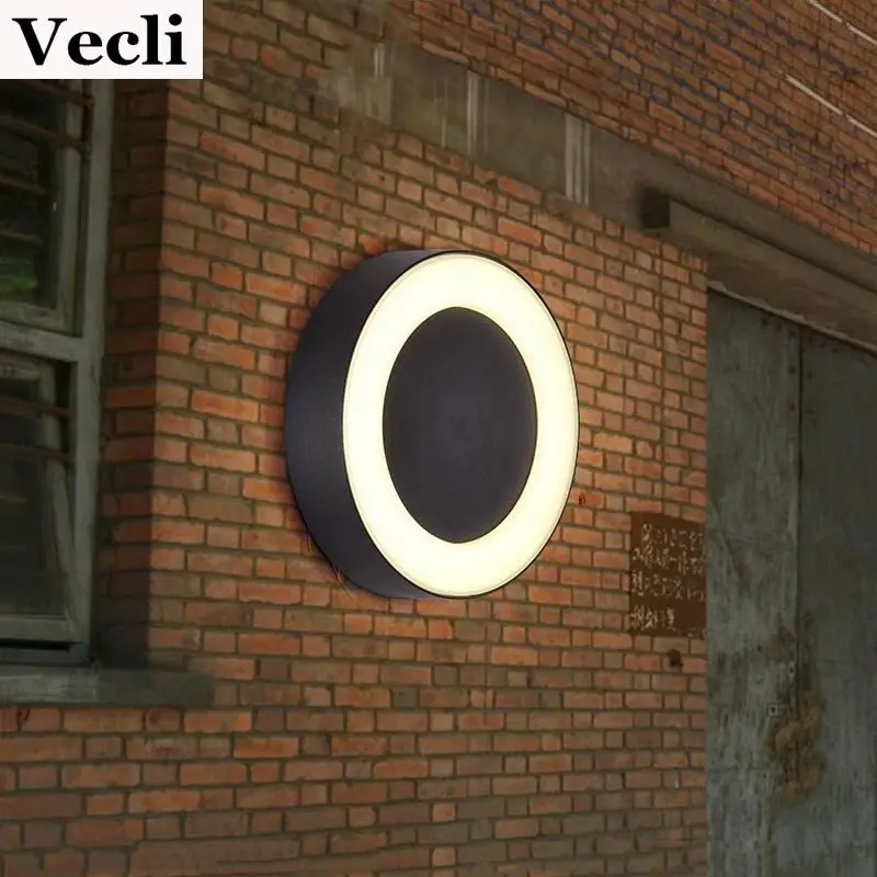 [Vecli] современный поверхностный светодиодный настенный светильник наружный