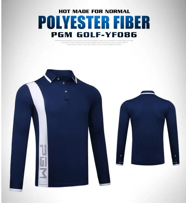 Autumn & winter new PGM golf shirt men's long sleeved T shirt-in Golf Shirts from Sports 