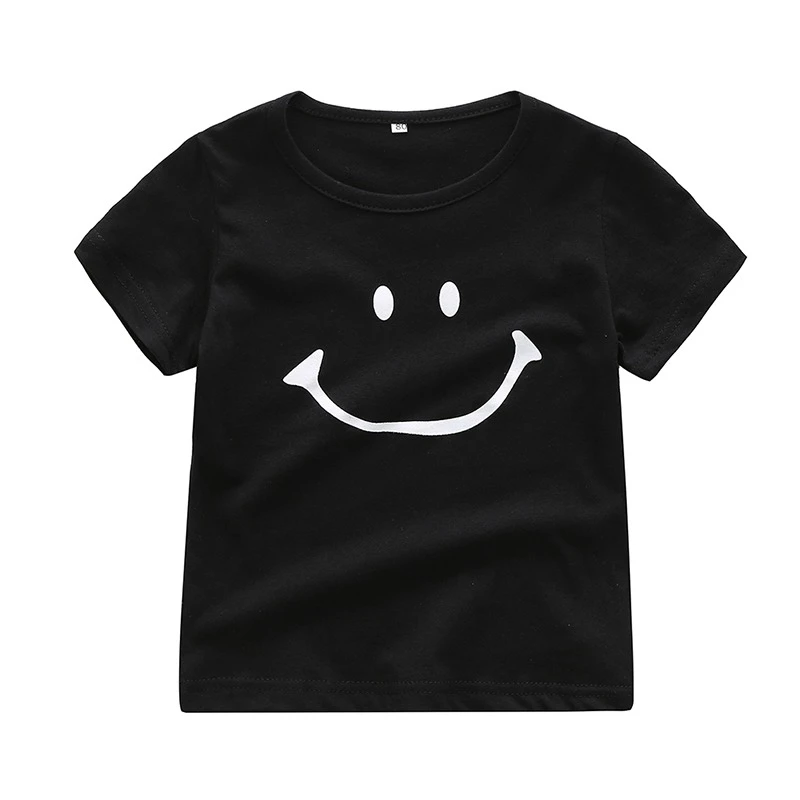 

Summer Baby Girl Boy Short Sleeve T-Shirts For Kids Smile Printed Tops Tees Shirts Casual Blouse