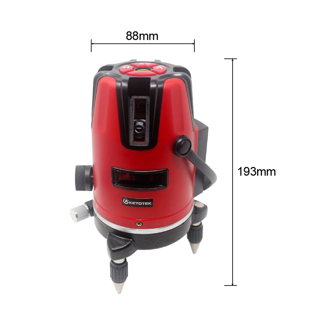 Лазерный уровень с 5 линиями, 360, поворотный уровень, лазерный, самонивелирующийся, горизонтальный, вертикальный, поперечный, наружный режим с внешним источником питания