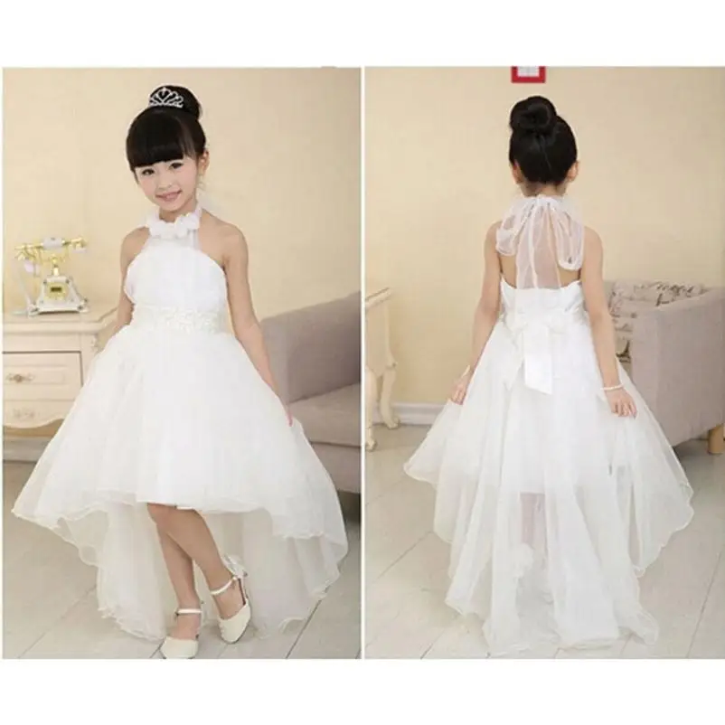

TELOTUNY girl white wedding dress summer 2018 Flower Girl Princess Dress Kid Party Pageant Wedding Bridesmaid Tutu Dresses J26