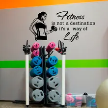 Sports Wall Decal Quotes font b Fitness b font Is Not A Destination It s A
