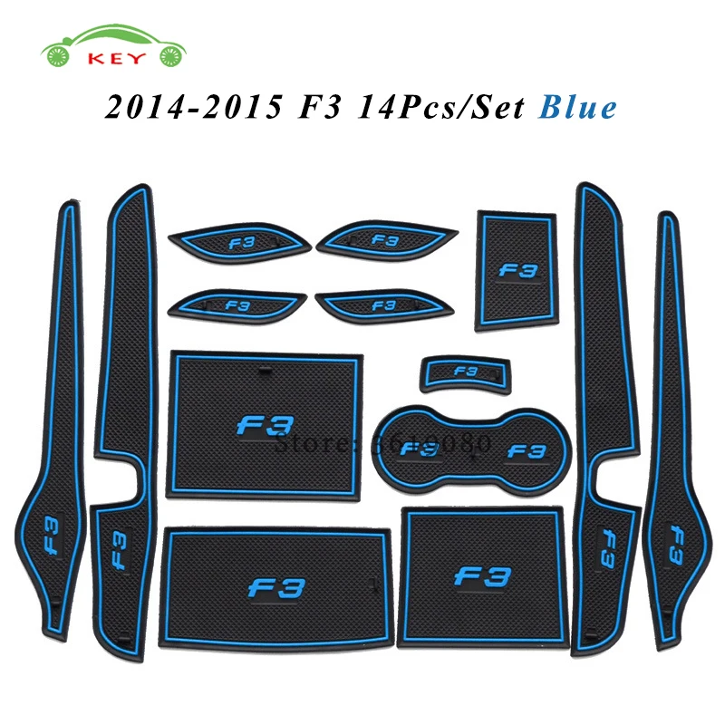 

Car Gate Slot Mat For BYD F3 2014-2015 Anti-slip Door Pad Rubber Cup Groove Mat Decoration Auto Interior Accessories