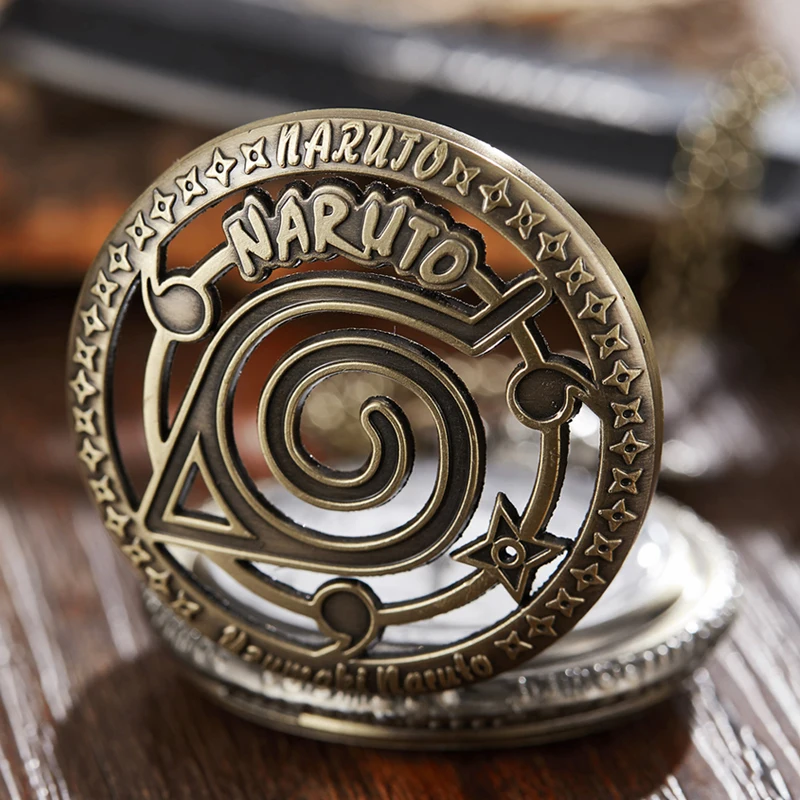 Reloj de bolsillo japonés Samura para hombre, cronógrafo con cadena de cuarzo, japonés, nato, dibujos animados, cómics, de cara abierta