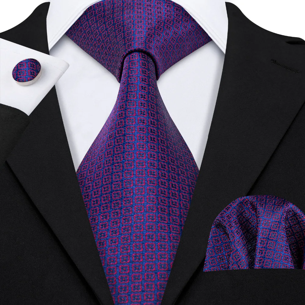 

2018 Fashion Men Tie 8.5cm 100% Silk Purple Novelty Neck Tie For Men Business Party Wedding Barry.Wang Dropshipping Tie LS-5017
