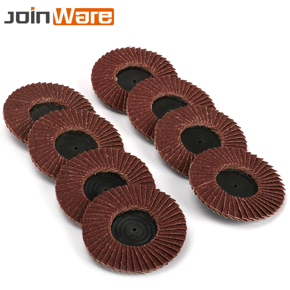 10Pcs 3'' Flap Discs Roloc Grinding Sanding Wheel For Metal Plastic