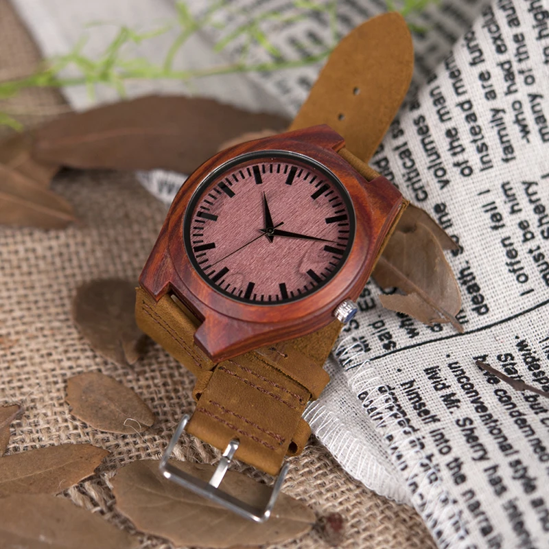 BOBO BIRD V-L15 Rose Wood Watch Mens Simple Gift Item Japan 2035 Movement Quartz Watch for Male New Arrival 2018