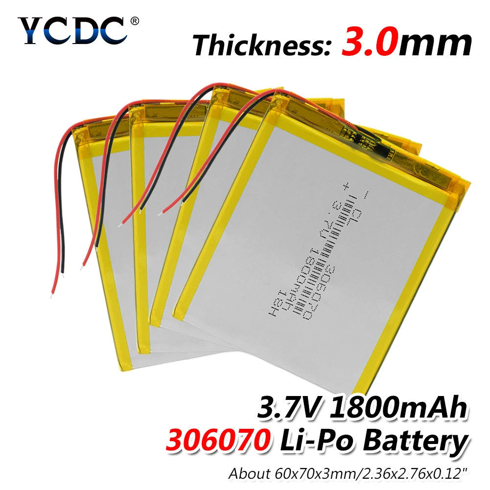 

1/2/4 Pcs High Power 1800mah Tablet PC Camera MP4 MP5 GPS Power Bank Li-polymer Rechargeable Battery Lithium Lipo Batteries