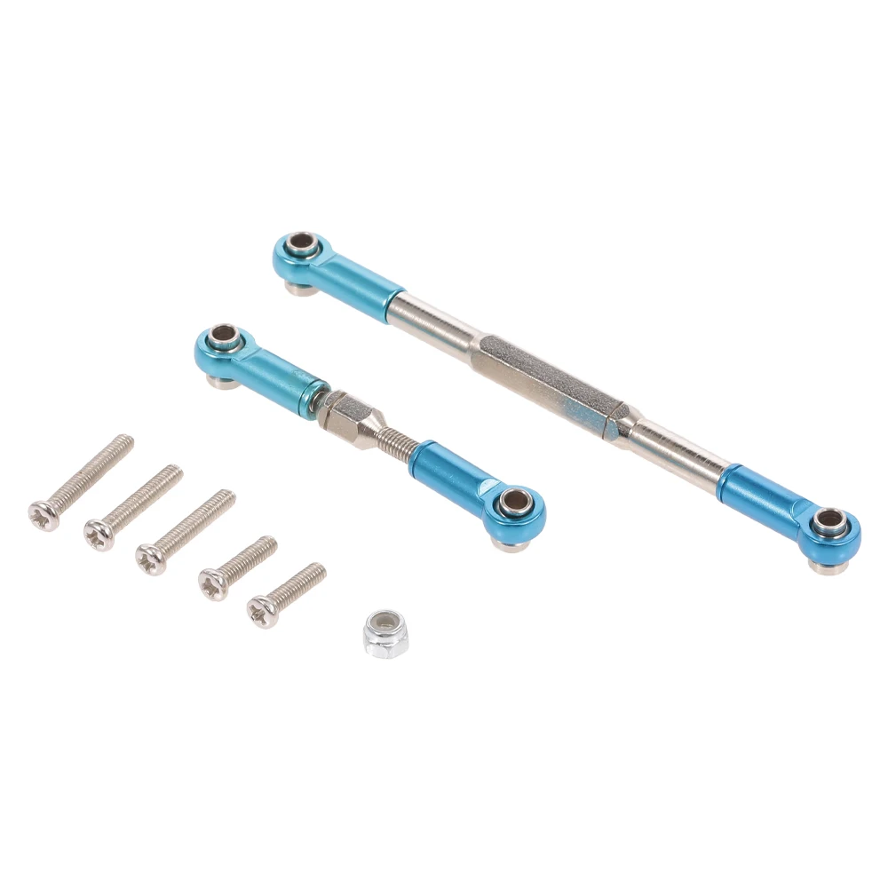 

2Pcs RC Crawler Off-road Semi-truck Steering Hub Linkage Pull Rod Metal for WPL C14 C24 B14 B24 B16 B36 RC Truck