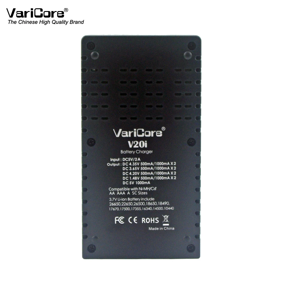 Varicore v20i 18650 зарядное устройство для электронной сигареты 1 2 V 3 7 85 AA 18350 26650 10440 14500