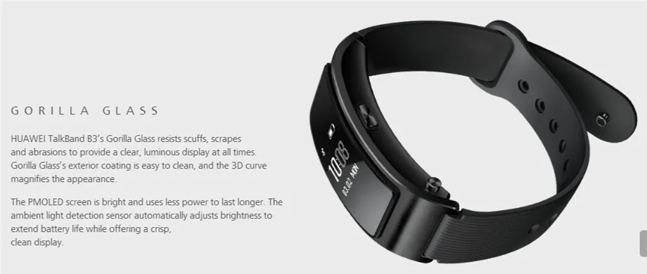 Смарт-браслет huawei TalkBand B3 Talk Band Dial ответ на звонки Bluetooth 0," oled-экран носимые спортивные браслеты