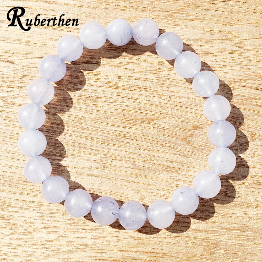 

Ruberthen 2019 On Sale Celestine Bracelet Simple Design Beaded Bracelet Protection Healing Balance Jewelry