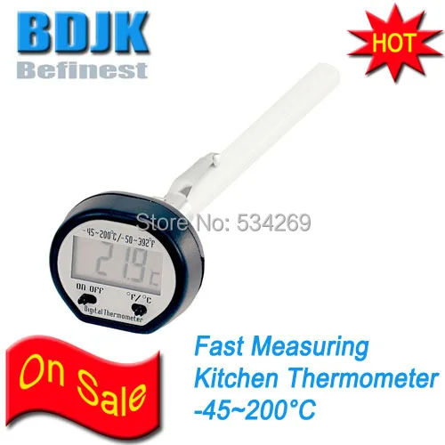 

Kitchen Digital Thermometer with White Probe and C/F Transfer