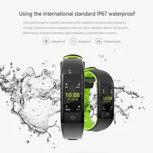 Высокое качество 0,9" ips цветной экран Водонепроницаемый Смарт фитнес-Браслет фитнес-трекер с кровяным давлением пульсометр браслет