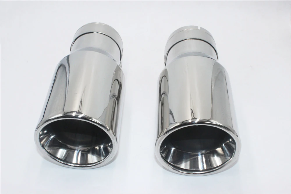 Universal Chrome Stainless Steel Car Rear Dual Exhaust Pipe Tail Muffler Tip Hot